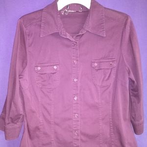 Plum colored button up